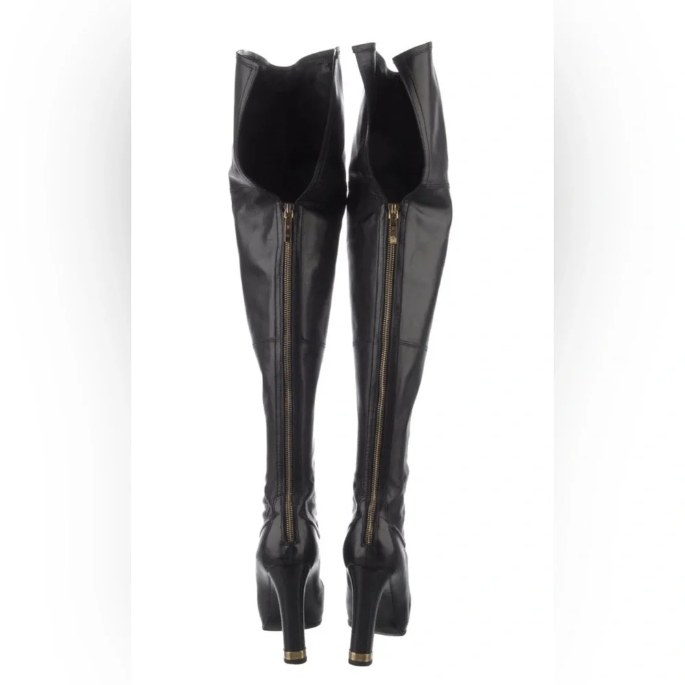 Louis Vuitton Over Knee Zip Up Leather Boot 37 Excellent Condition - Picture 4 of 4
